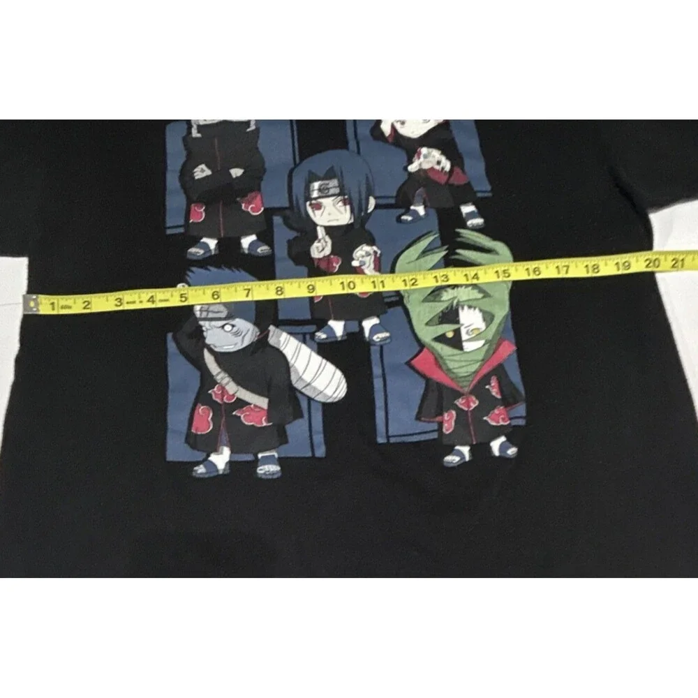 Ripple Junction Men’s L Naruto Shippuden Itachi Uchiha & Gaara Black Graphic Tee